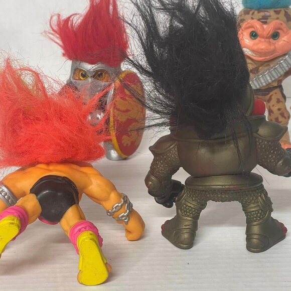 Battle Trolls lot of 5 Hasbro 1990s Battle trolls~Military ~ Wrestler ~1992 VTG - Picture 5 of 9
